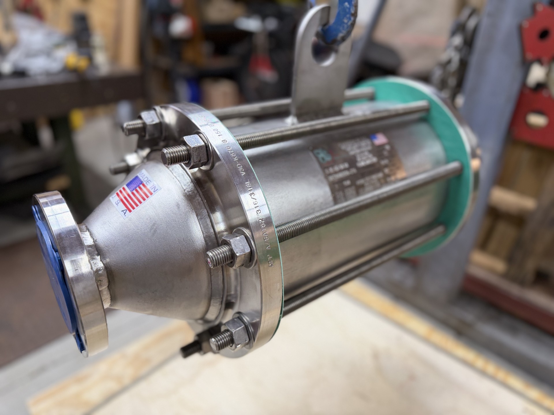 Model C-3C-GD-S1-S1-DFARs custom flame arrester for a United States Navy special project